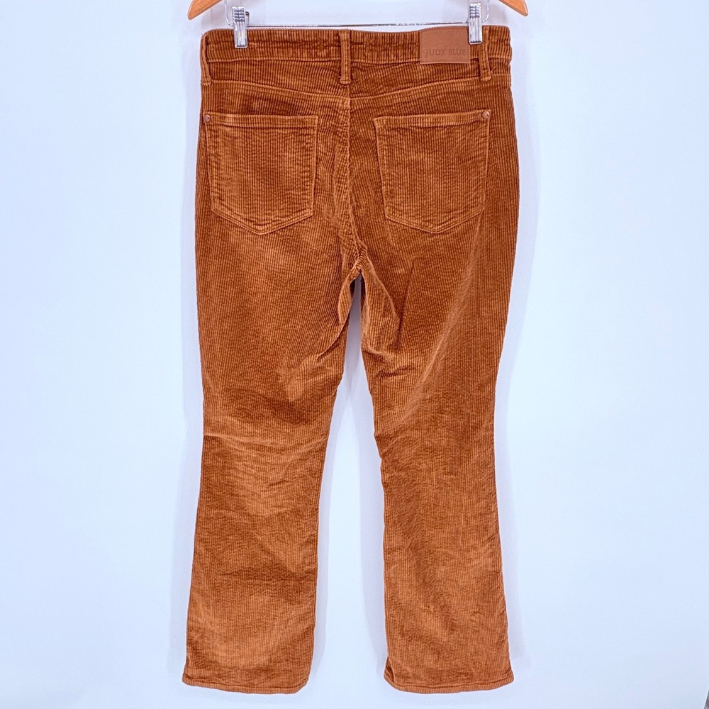 Judy Blue Mid Rise Camel Tan Corduroy Bootcut Pants Size 11/30 Stretch Boho - Picture 4 of 10